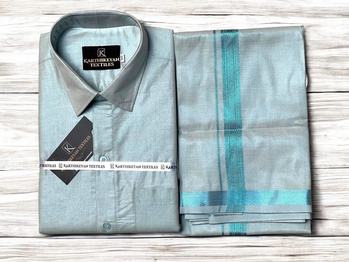 Mens Tissue Plain Jari Combo - Image 2